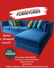 Load image into Gallery viewer, Bella L shaped couch R8500 Sahara Africa Furnitures