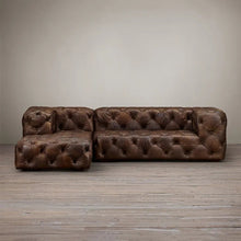 Load image into Gallery viewer, Pure Leather Full Buttoned chesterfield