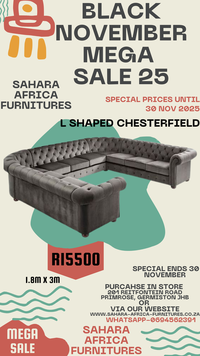 Big U shape chesterfield – Sahara Africa Furnitures