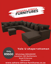 Load image into Gallery viewer, Yale u shaped couch+ottoman R9500 Sahara Africa Furnitures