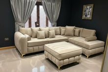 Load image into Gallery viewer, Chanel L shaped couch + Free ottoman R9500 Sahara Africa Furnitures