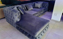 Load image into Gallery viewer, Full Buttoned L shaped Chesterfield