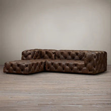 Load image into Gallery viewer, Pure Leather Full Buttoned chesterfield