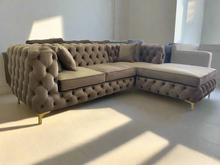 Load image into Gallery viewer, Full Buttoned l shaped chesterfield 2.5m x 1.8m