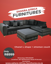 Load image into Gallery viewer, Chanel L shaped couch + Free ottoman R8500