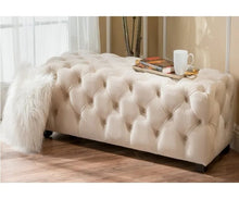 Load image into Gallery viewer, Bed Side Full buttoned Ottoman