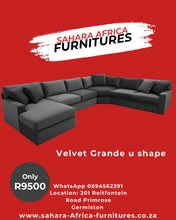 Load image into Gallery viewer, Velvet Grande u shape R9500 Sahara Africa Furnitures