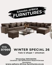 Load image into Gallery viewer, Yale u shaped couch + ottoman R7999