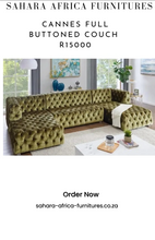 Load image into Gallery viewer, Cannes full buttoned U shaped couch Sahara Africa Furnitures