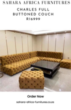 Load image into Gallery viewer, Charles Full buttoned chesterfield Couch