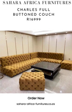 Load image into Gallery viewer, Charles Full buttoned chesterfield Couch Sahara Africa Furnitures