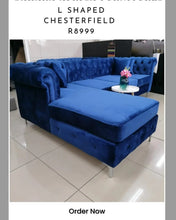 Load image into Gallery viewer, Big L shape Chesterfield + 2 Wingbacks Combo