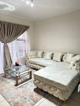 Load image into Gallery viewer, Full Buttoned l shaped chesterfield 2.5m x 1.8m