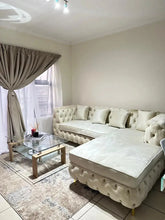 Load image into Gallery viewer, Full Buttoned l shaped chesterfield 2.5m x 1.8m Sahara Africa Furnitures