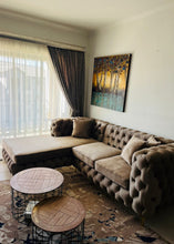 Load image into Gallery viewer, Full Buttoned l shaped chesterfield 2.5m x 1.8m