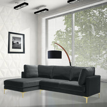 Load image into Gallery viewer, Velvet L shaped Couch
