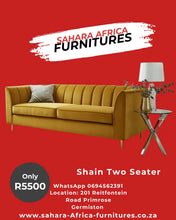 Load image into Gallery viewer, Shain Two seater couch R4500 Sahara Africa Furnitures
