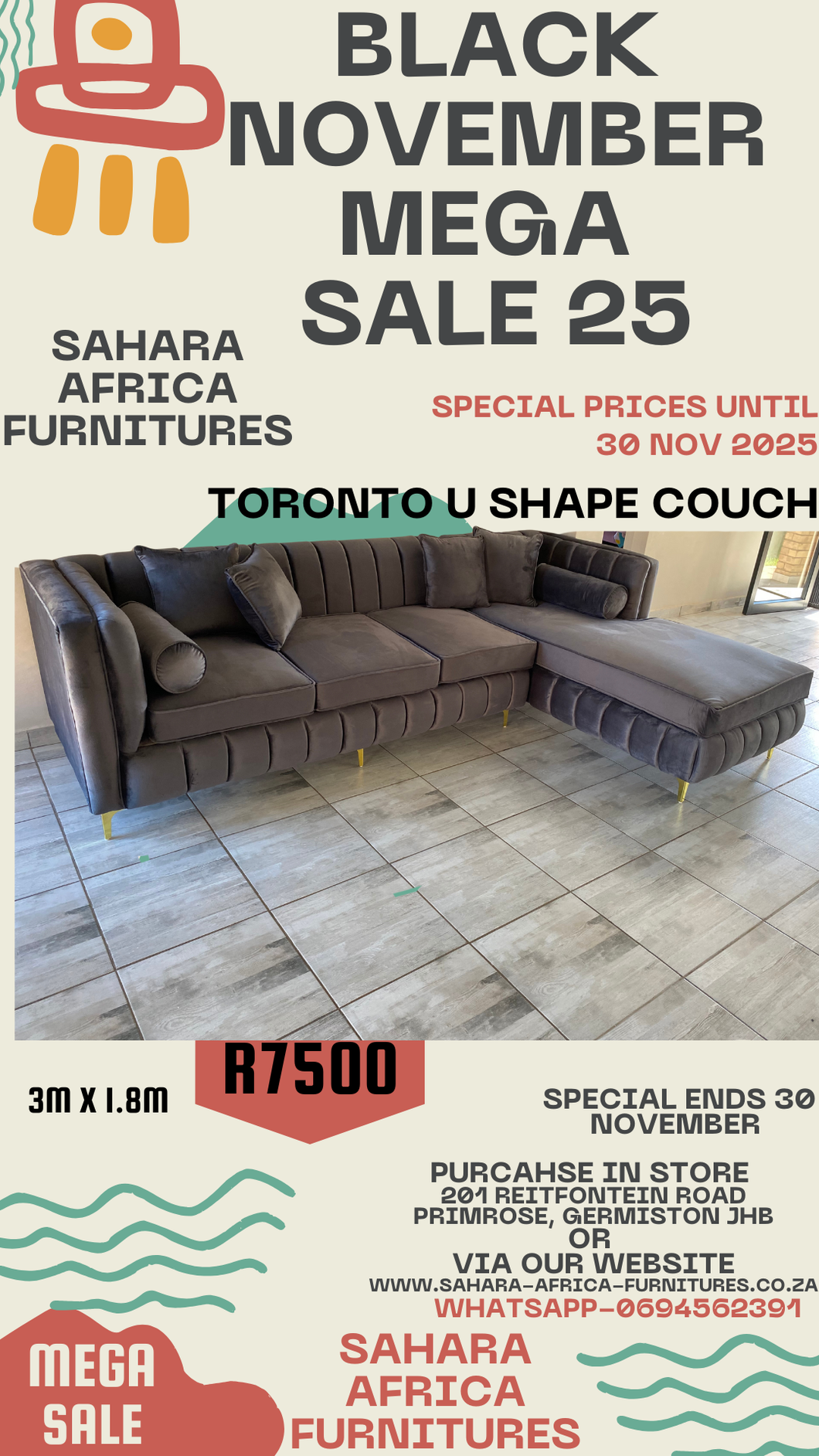 Jerry L shaped Couch