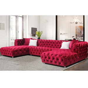 Cannes full buttoned U shaped couch