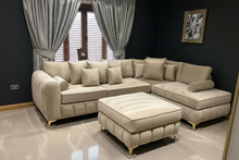 Load image into Gallery viewer, Chanel L shaped couch + Free ottoman R8500
