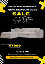 Load image into Gallery viewer, Deneo Boucle 4 piece sectional couch
