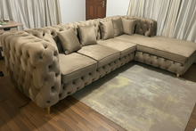 Load image into Gallery viewer, Full Buttoned L shaped Chesterfield
