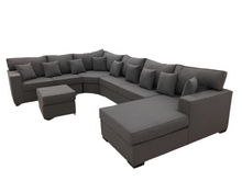 Load image into Gallery viewer, Grande u shaped couch + ottoman R9500
