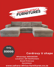 Load image into Gallery viewer, Cordrouy U shaped couch Sahara Africa Furnitures
