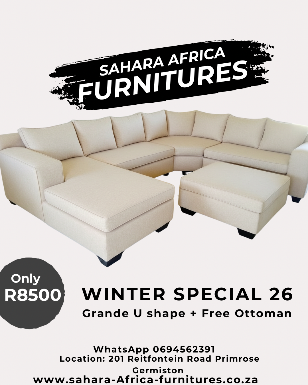 Classic Grande U Shaped couch R8500 – Sahara Africa Furnitures