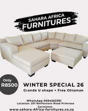 Load image into Gallery viewer, Classic Grande U Shaped couch R8500
