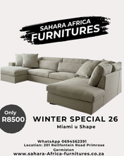 Load image into Gallery viewer, Miami U shaped couch R8500
