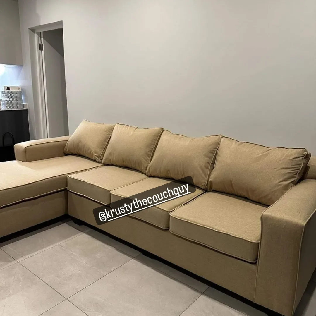 Lester Fabric L shaped couch Black Friday Sale Sahara Africa