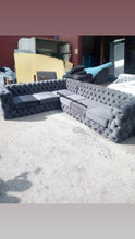 Load image into Gallery viewer, Full buttoned Chesterfield Corner Couch
