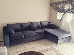 Velvet Lester L-shaped couch