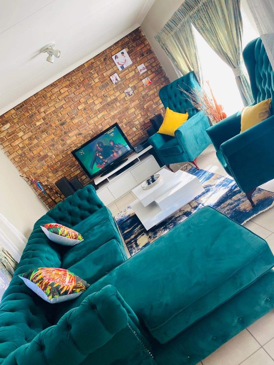 Big L shape Chesterfield + 2 Wingbacks Combo