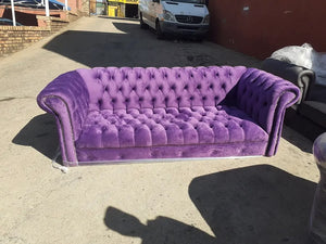 Three Seater Full Buttoned Seat Chesterfield