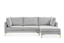 Load image into Gallery viewer, Velvet L shaped Couch
