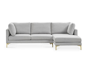 Velvet L shaped Couch